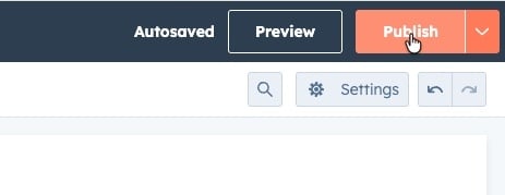 Publish the page